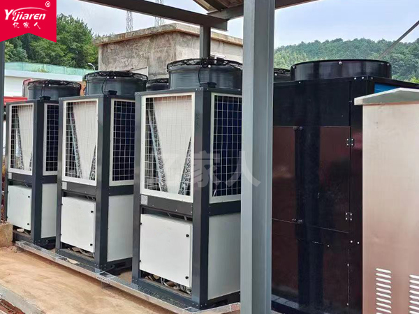 空氣能加熱恒溫系統應用在污水處理生化池