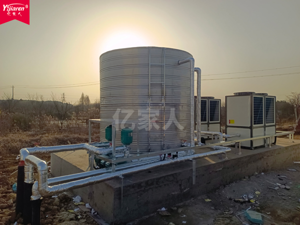 【高溫空氣能熱泵】凝土攪拌站新型加熱水設備
